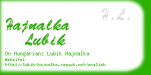 hajnalka lubik business card